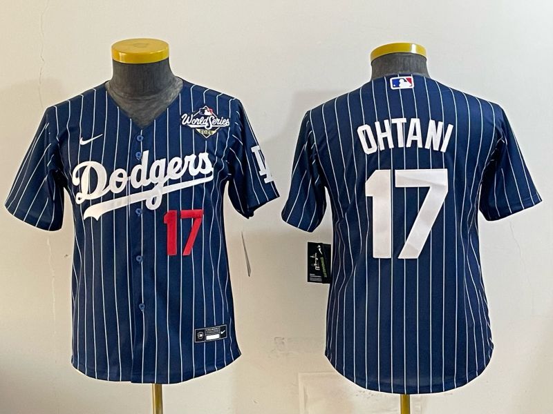 Youth Nike 2026 Los Angeles Dodgers #17 Ohtani  Blue Stripe Game MLB Jersey 12089->youth mlb jersey->Youth Jersey